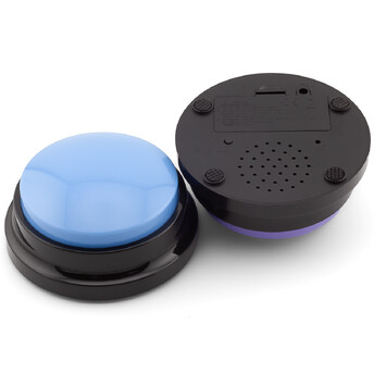 Голосовая интерактивная кнопка для собак с функцией записи 9х4,5 см 1 шт. Голубой