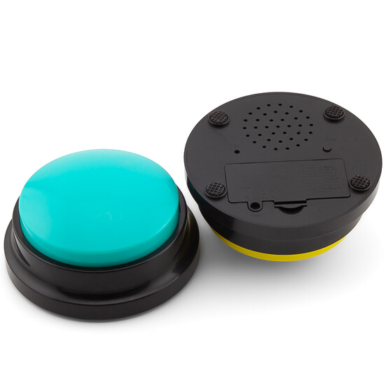 Голосовая интерактивная кнопка для собак с функцией записи 9х4,5 см 1 шт. Бирюзовый
