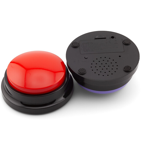 Голосовая интерактивная кнопка для собак с функцией записи 9х4,5 см 1 шт. Красный