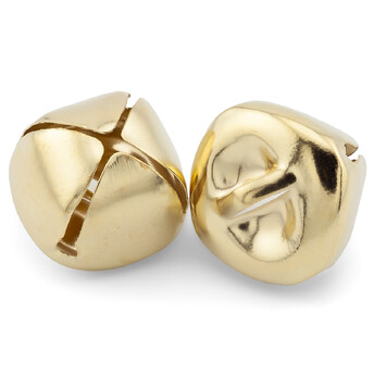 Бубенчик подвеска Крестообразный, 4шт., размер 35мм, цвет Золотистый