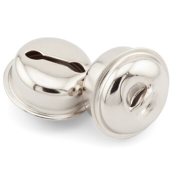 Бубенчик подвеска, размер 26мм, цвет Платина, 10шт.