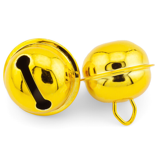 Бубенчик подвеска, размер 22мм, цвет Золотистый яркий, 5шт.