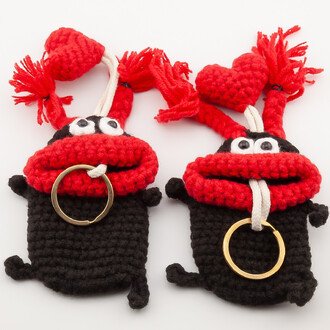 Чехол Веселый монстр, вязаный, размер 9х6см, длина 20см, цвет Черный, 1шт.