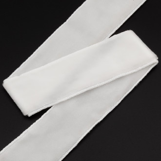 Лента бархатная, двухсторонняя 2,5 см 1 м Белый