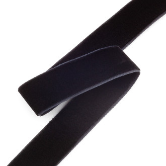 Лента бархатная, двухсторонняя 1,2 см 1 м Черный