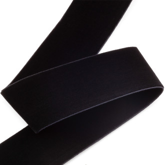 Лента бархатная, двухсторонняя 2,5 см 1 м Черный