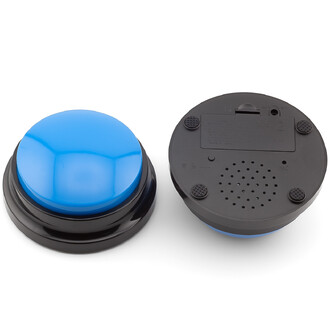 Голосовая интерактивная кнопка для собак с функцией записи 9х4,5 см 1 шт. Синий