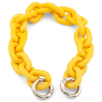 Цепь пластиковая декор телефона/сумки с карабинами (20 мм) 27,5х1,8 см 1 шт. Желтый