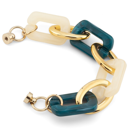 Держатель телефона декор чехла Цепь Мрамор 17,5х2 см 1 шт. Зеленый