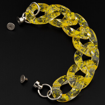 Держатель телефона декор чехла Цепь 16х2,1 см 1 шт. Желтый