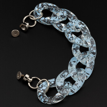 Держатель телефона декор чехла Цепь 16х2,1 см 1 шт. Голубой