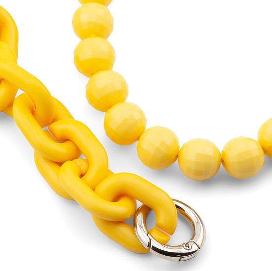 Держатель телефона декор чехла на шею/руку 86х1,2 см/28х1,8 см 1 шт. Желтый