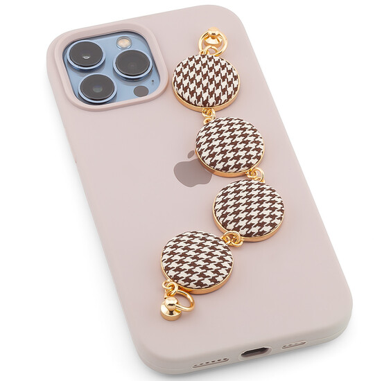 Держатель телефона декор чехла принт Утиная лапка 18х2,7 см 1 шт. Коричневый