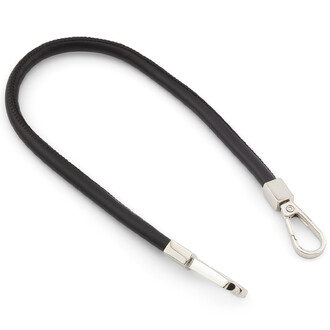 Держатель ремешок из экокожи два карабина 35х0,6 см карабин 38х13,5 мм 1 шт. Черный