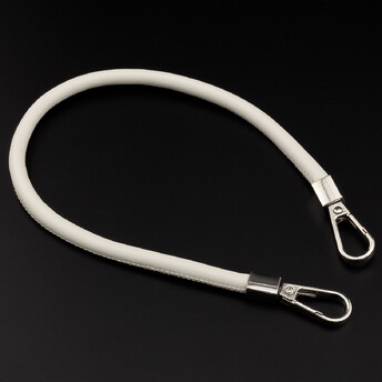 Держатель ремешок из экокожи два карабина 35х0,6 см карабин 38х13,5 мм 1 шт. Белый