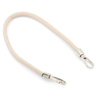 Держатель ремешок из экокожи два карабина 35х0,6 см карабин 38х13,5 мм 1 шт. Бежевый