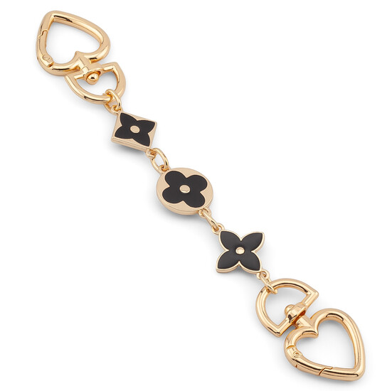 Держатель телефона декор чехла Style 18х2,1 см карабин 27 мм 1 шт. Черный с золотом