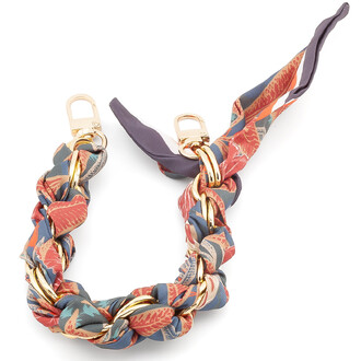 Цепь с лентой Твилли для телефона/сумки 30х1,6 см 1 шт. принт Gold Shadow Mystery ●Model Ⅱ