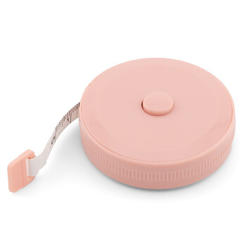 Метр мягкий в рулетке измерительная лента ленты 150х0,7 см рулетка 5х1,4 см Розовый в уп. 1 шт.