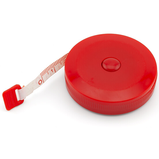 Метр мягкий в рулетке измерительная лента ленты 150х0,7 см рулетка 5,2х1,4 см Красный в уп.