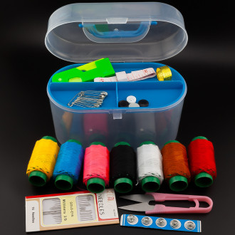 Набор швейный в органайзере, 1шт., размер 9,5х14,5см, всего 47шт., цвет в ассортименте