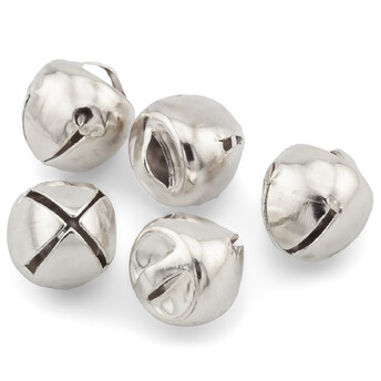 Бубенчик подвеска Крестообразный, 50шт., размер 8мм, цвет Серебристый