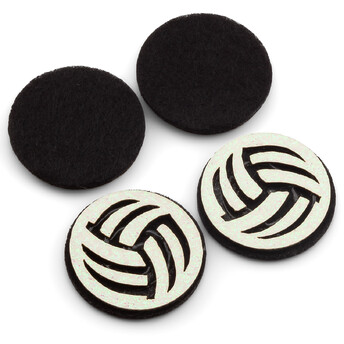 Аппликация пришивная нашивка Волейбол 3 см 2 шт. Белый с черным