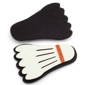 Аппликация пришивная нашивка Бадминтон 2,7х3,9 см 2 шт. Белый