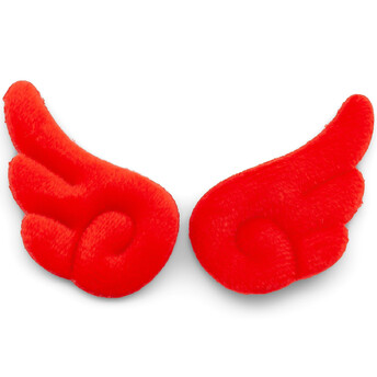 Аппликация пришивная нашивка Крыло ангела 3,6х6,3 см 2 шт. Красный