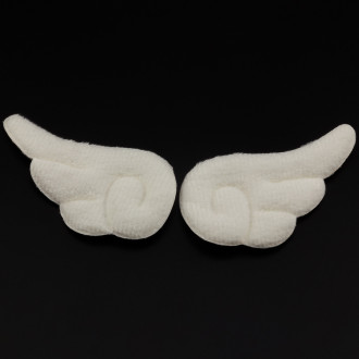 Аппликация пришивная нашивка Крыло ангела 3,6х6,3 см 2 шт. Айвори