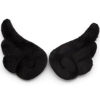 Аппликация пришивная нашивка Крыло ангела 3,6х6,3 см 2 шт. Черный