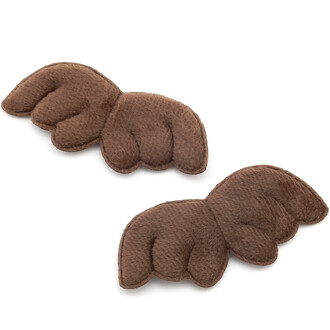 Аппликация пришивная нашивка Крылья ангела 8,7х3,8 см 2 шт. Коричневый