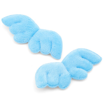 Аппликация пришивная нашивка Крылья ангела 8,7х3,8 см 2 шт. Голубой