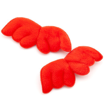 Аппликация пришивная нашивка Крылья ангела 8,7х3,8 см 2 шт. Красный