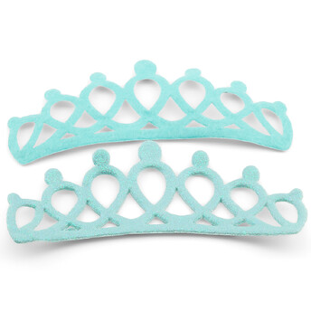 Аппликация пришивная нашивка Диадема 12,8х5,8 см 2 шт. Бирюзовый