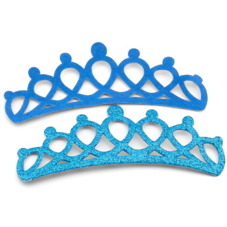 Аппликация пришивная нашивка Диадема 12,8х5,8 см 2 шт. Синий