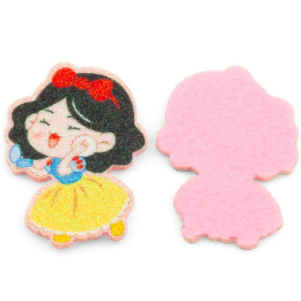 Аппликация пришивная нашивка Белоснежка 5,4х3,8см 2 шт. наряд Желтый