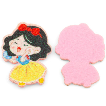 Аппликация пришивная нашивка Белоснежка 5,4х3,8см 2 шт. наряд Желтый