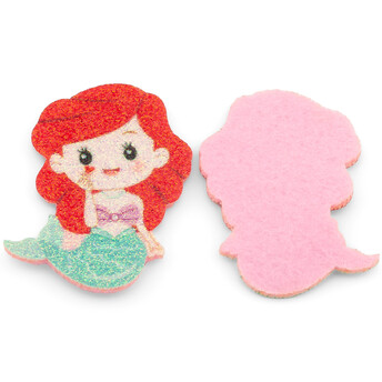 Аппликация пришивная нашивка Русалочка 5,4х4,3см 2 шт. наряд Бирюзовый