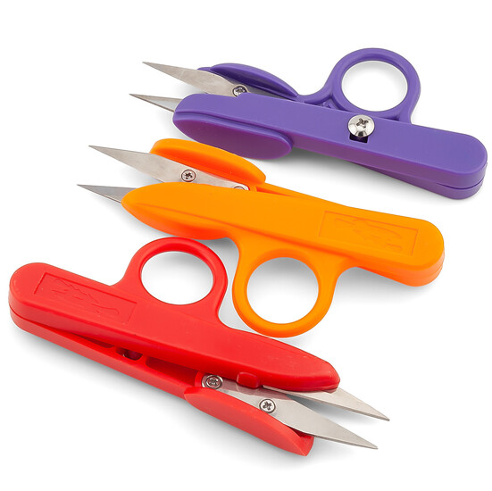 Сниппер ножницы ниткорезы с кольцом пластиковый корпус 12,1х3 см 1 шт. Красный