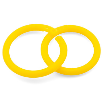 Кольцо зажимное пластиковое 44х5 мм Ø 35 мм 10 шт. Желтый