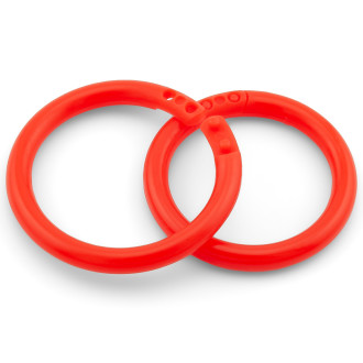 Кольцо зажимное пластиковое 48х5 мм Ø 40 мм 10 шт. Красный
