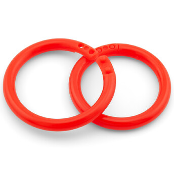 Кольцо зажимное пластиковое 48х5 мм Ø 40 мм 10 шт. Красный