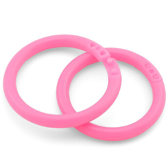 Кольцо зажимное пластиковое 48х5 мм Ø 40 мм 10 шт. Розовый