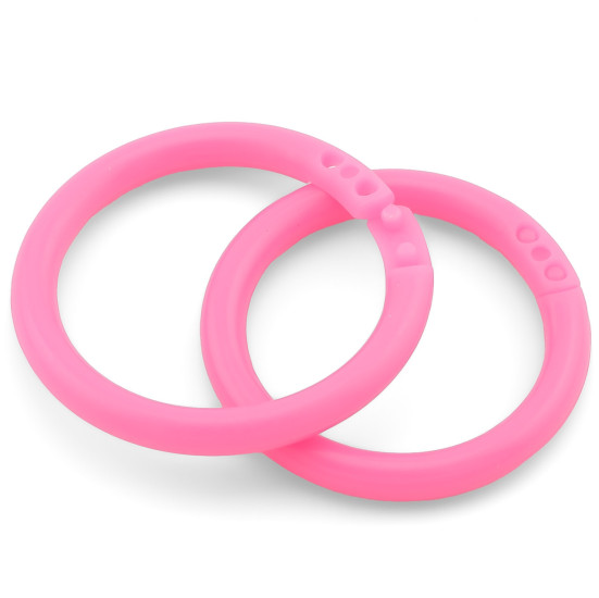 Кольцо зажимное пластиковое 44х5 мм Ø 35 мм 10 шт. Розовый