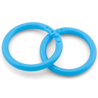 Кольцо зажимное пластиковое 44х5 мм Ø 35 мм 10 шт. Голубой