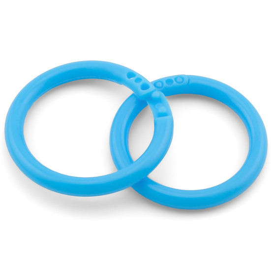 Кольцо зажимное пластиковое 48х5 мм Ø 40 мм 10 шт. Голубой
