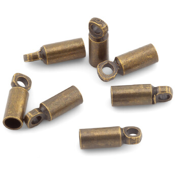 Колпачок-окончание +-30 шт. 2х6 мм внутр. 1 мм Бронзовый
