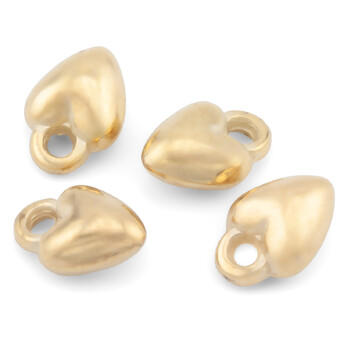 Намистини підвіски Серце +-100 шт. 8х6 мм Золотистий