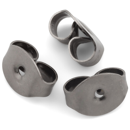 Заглушки для гвоздиков бабочка из нержавеющей стали 6х4,5х3 мм Черный Никель +-20 шт.